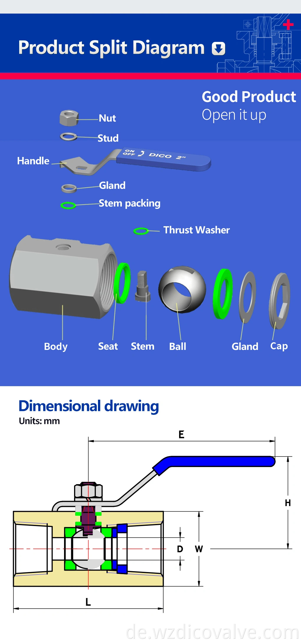 Hexagonal ball valve